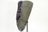 Sparkly Amethyst Geode Section on Metal Stand #209223-3